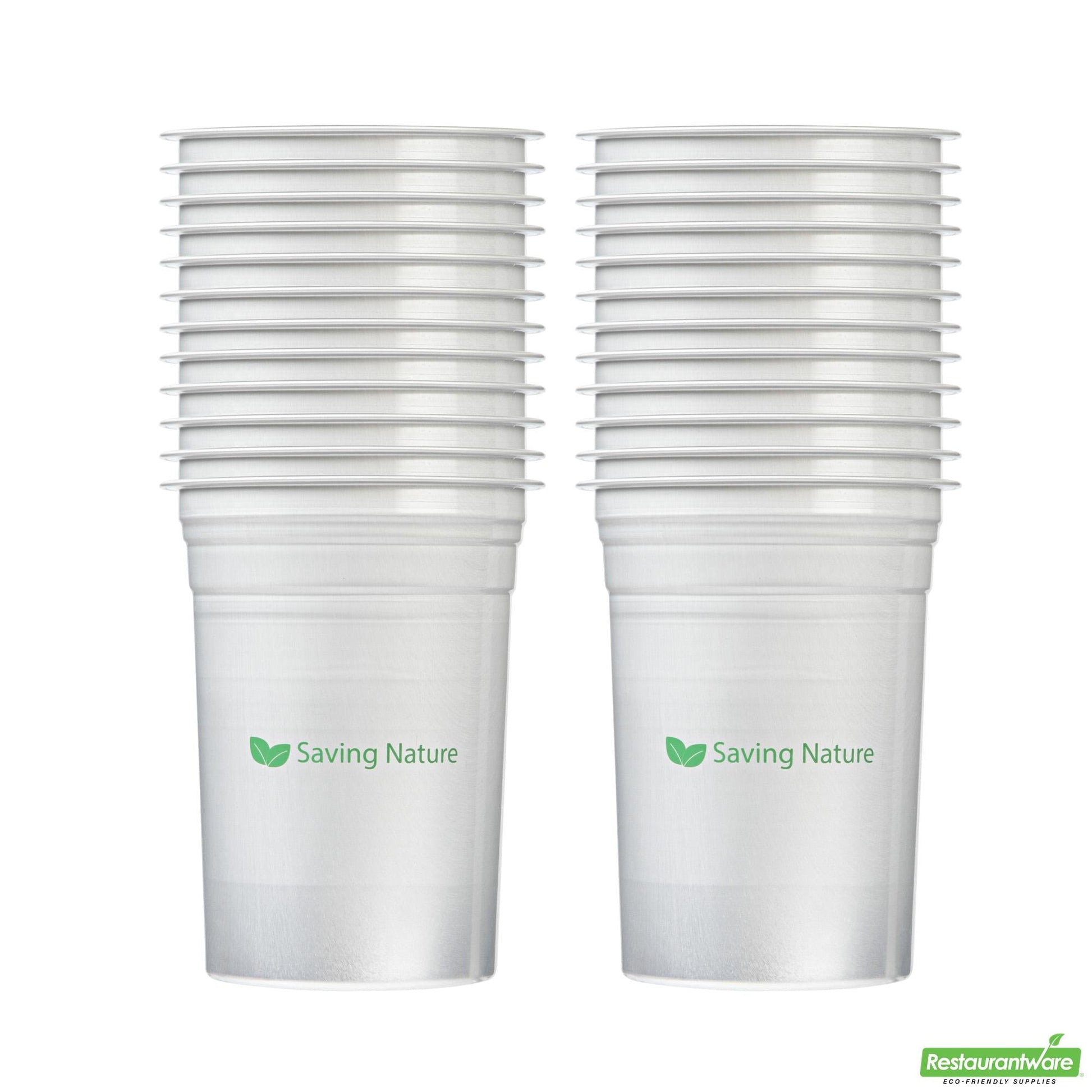 Wholesale Restaurantware Saving Nature 20 Oz Aluminum Drinking Cup - 3.9" X 3.9" X 5"- Bulk