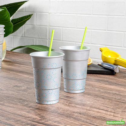 Wholesale Restaurantware Saving Nature 16 Oz Aluminum Color Changing Drinking Cup - 3 1/2'' X 3 1/2'' X 5'' - 4 Count Box- Bulk
