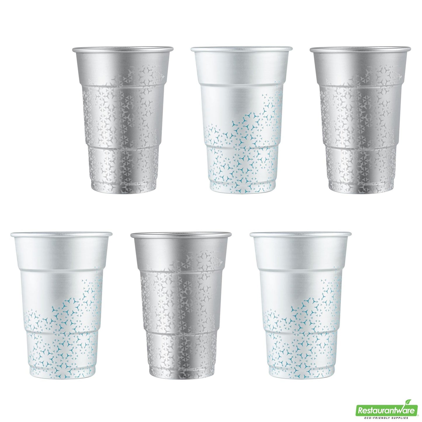 Wholesale Restaurantware Saving Nature 16 Oz Aluminum Color Changing Drinking Cup - 3 1/2'' X 3 1/2'' X 5'' - 4 Count Box- Bulk