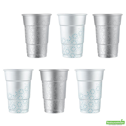 Wholesale Restaurantware Saving Nature 16 Oz Aluminum Color Changing Drinking Cup - 3 1/2'' X 3 1/2'' X 5'' - 4 Count Box- Bulk