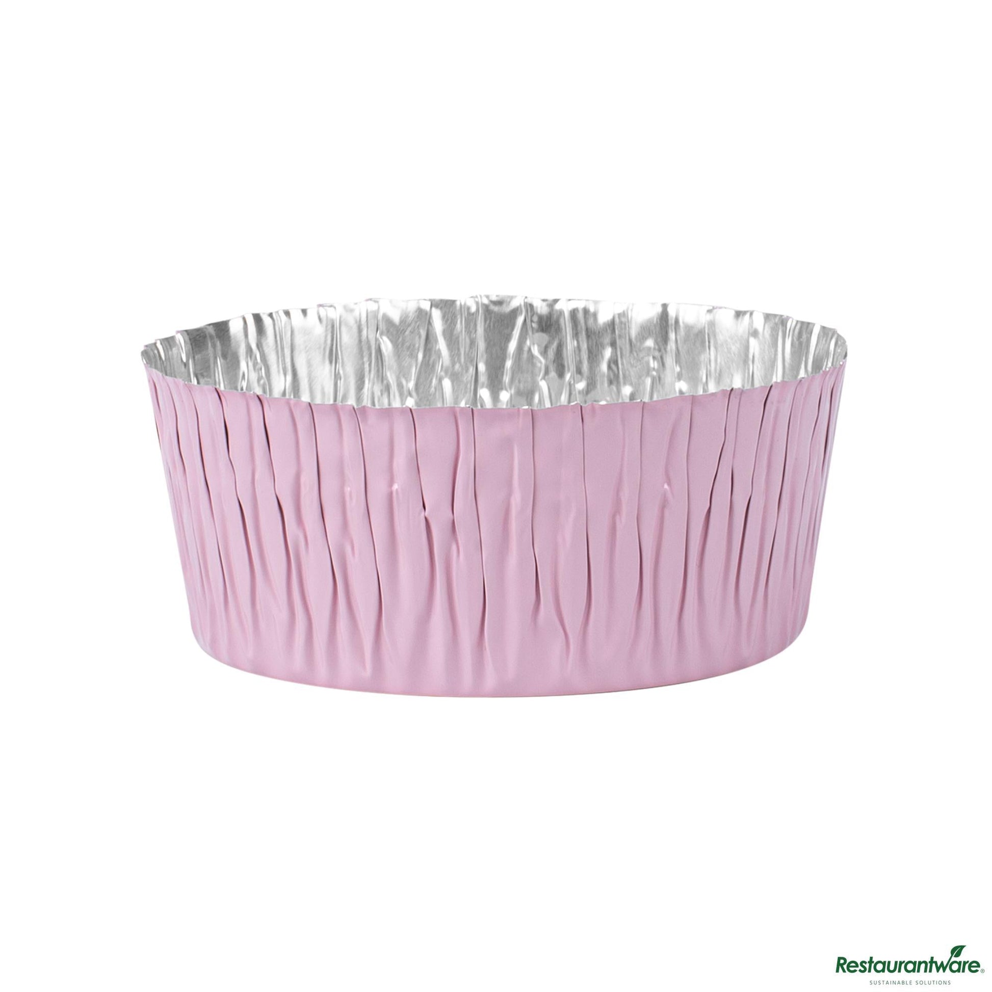 Wholesale Restaurantware 3 Oz Round Pink Foil Ramekin Cup - 2.4" X 2.4" X 1.1"- Bulk