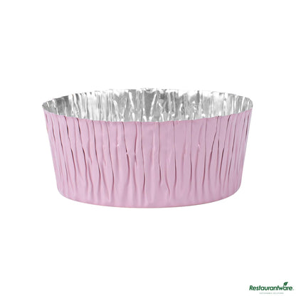 Wholesale Restaurantware 3 Oz Round Pink Foil Ramekin Cup - 2.4" X 2.4" X 1.1"- Bulk