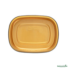 Wholesale Restaurantware 25 Oz Oblong Black and Gold Heavy-Duty Foil Entree / Take Out Pan - 8.2"×6.1"×1.2"- Bulk