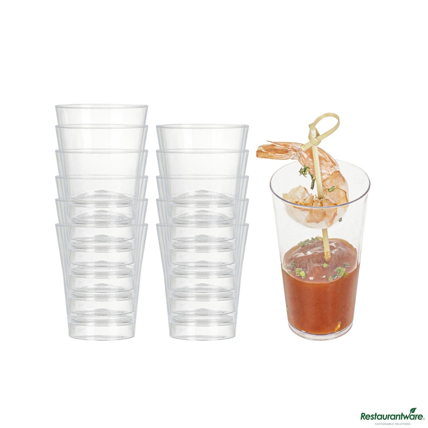 Wholesale Restaurantware 3 Oz Round Clear Plastic Mini Parfait Glass - 2" X 2" X 2.5"- Bulk