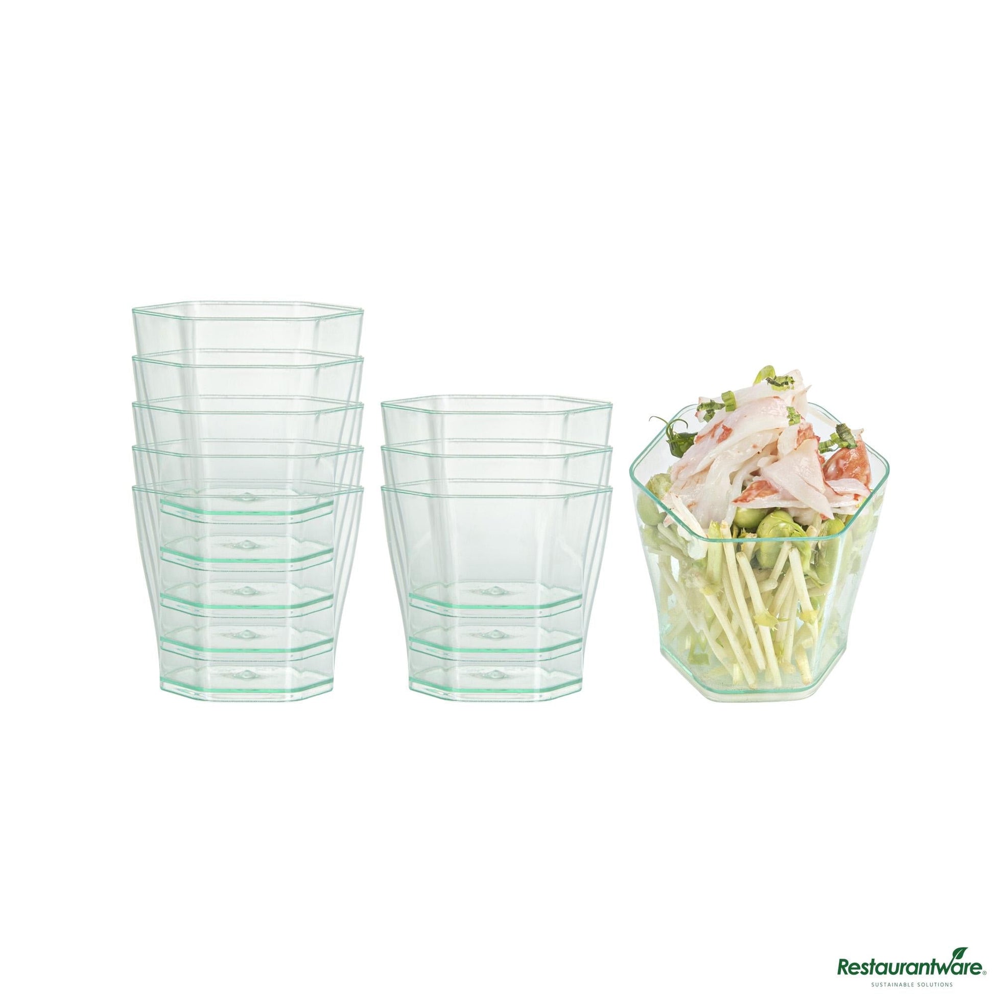 Wholesale Restaurantware Cup 2 Z Plst Hx Grn- Bulk