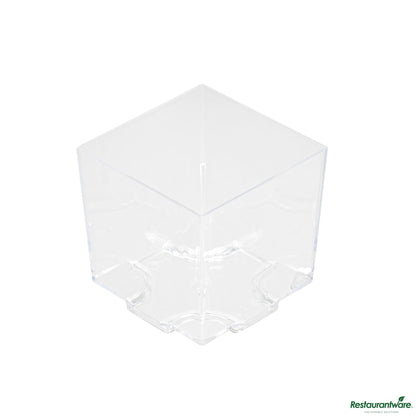 Wholesale Restaurantware 3 Oz Square Clear Plastic Quadrato Cup - 1 3/4" X 1 3/4" X 1 1/2"- Bulk