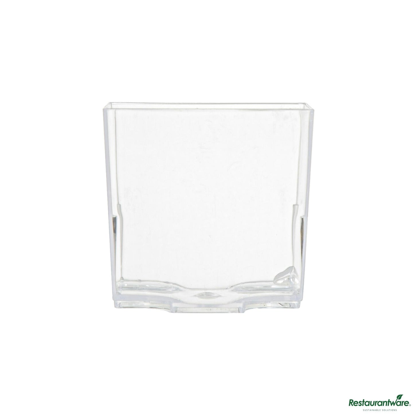 Wholesale Restaurantware 3 Oz Square Clear Plastic Quadrato Cup - 1 3/4" X 1 3/4" X 1 1/2"- Bulk