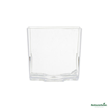 Wholesale Restaurantware 3 Oz Square Clear Plastic Quadrato Cup - 1 3/4" X 1 3/4" X 1 1/2"- Bulk