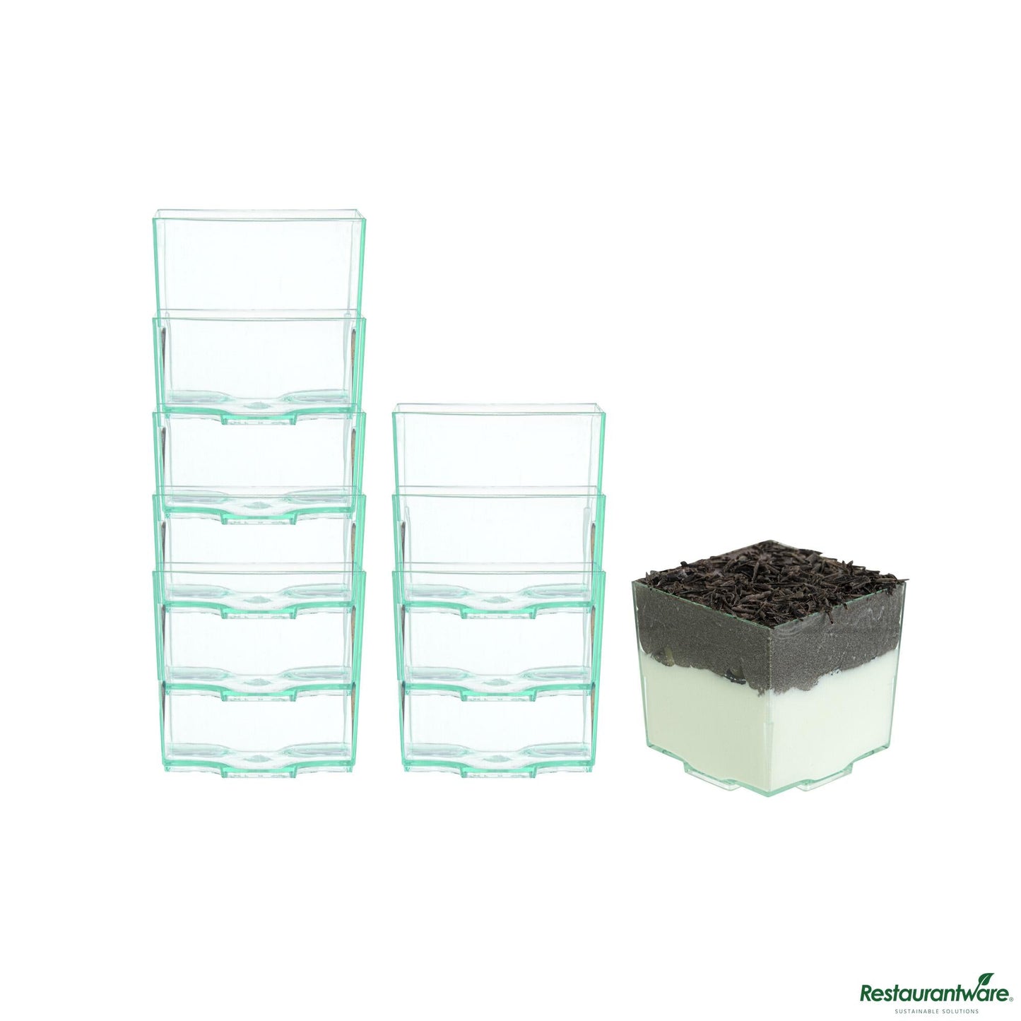 Wholesale Restaurantware Cup 3 Z Plst Quadrato Grn- Bulk