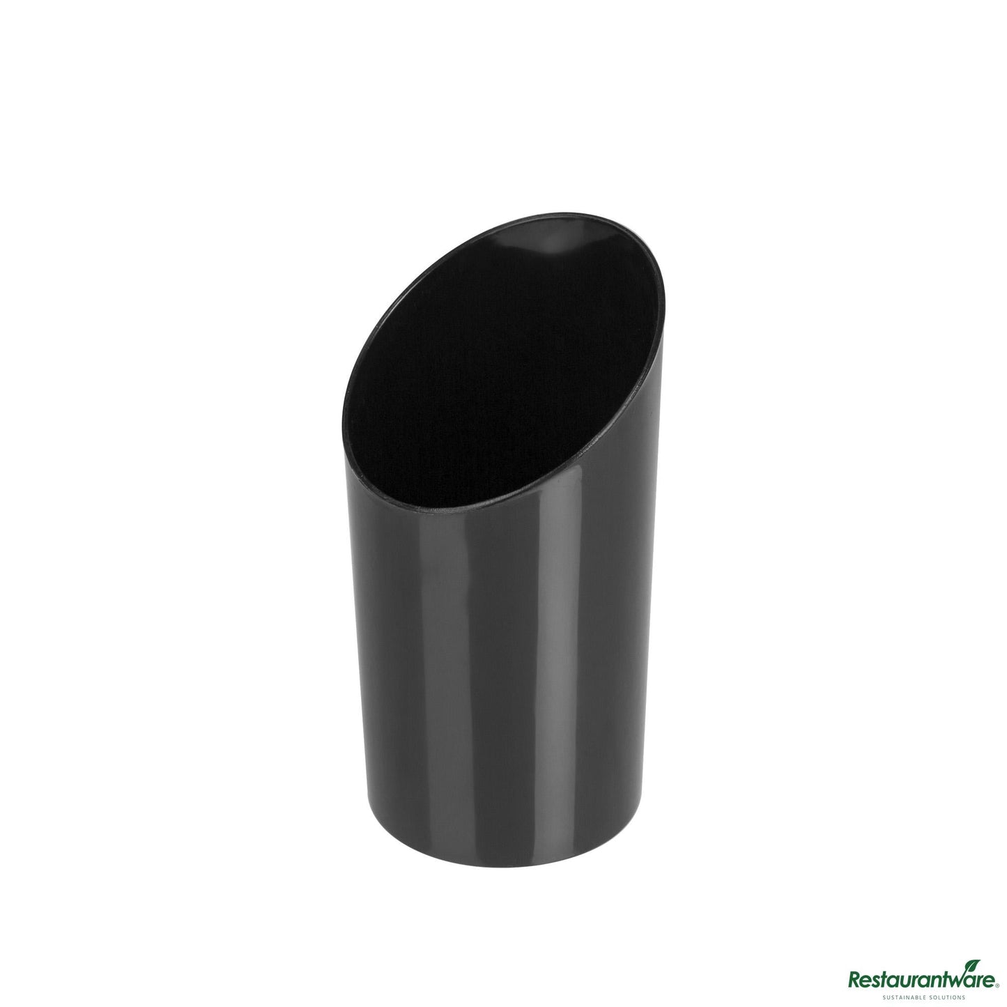 Wholesale Restaurantware 3 Oz Round Incline Shot Glass - Black, Plastic - 2" X 2" X 3 1/4"- Bulk
