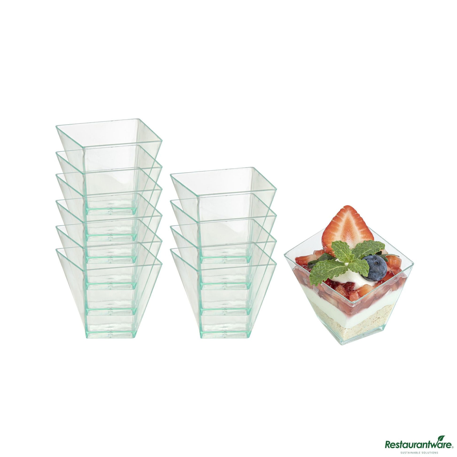 Wholesale Restaurantware Dish Plst 2 Z Sea Grn Girata- Bulk