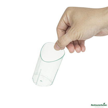Wholesale Restaurantware 3 Oz Seagreen Plastic Triangolo Shot Glass - 1 3/4" X 1 3/4" X 3"- Bulk