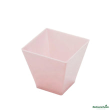 Wholesale Restaurantware 2 Oz Square Powder Pink Plastic Mini Kova Cup - Limited Edition - 2" X 2" X 1 3/4"- Bulk