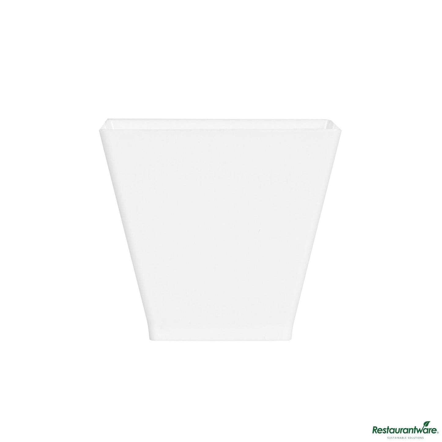 Wholesale Restaurantware 2 Oz Square White Plastic Mini Kova Cup - 2" X 2" X 1 3/4"- Bulk