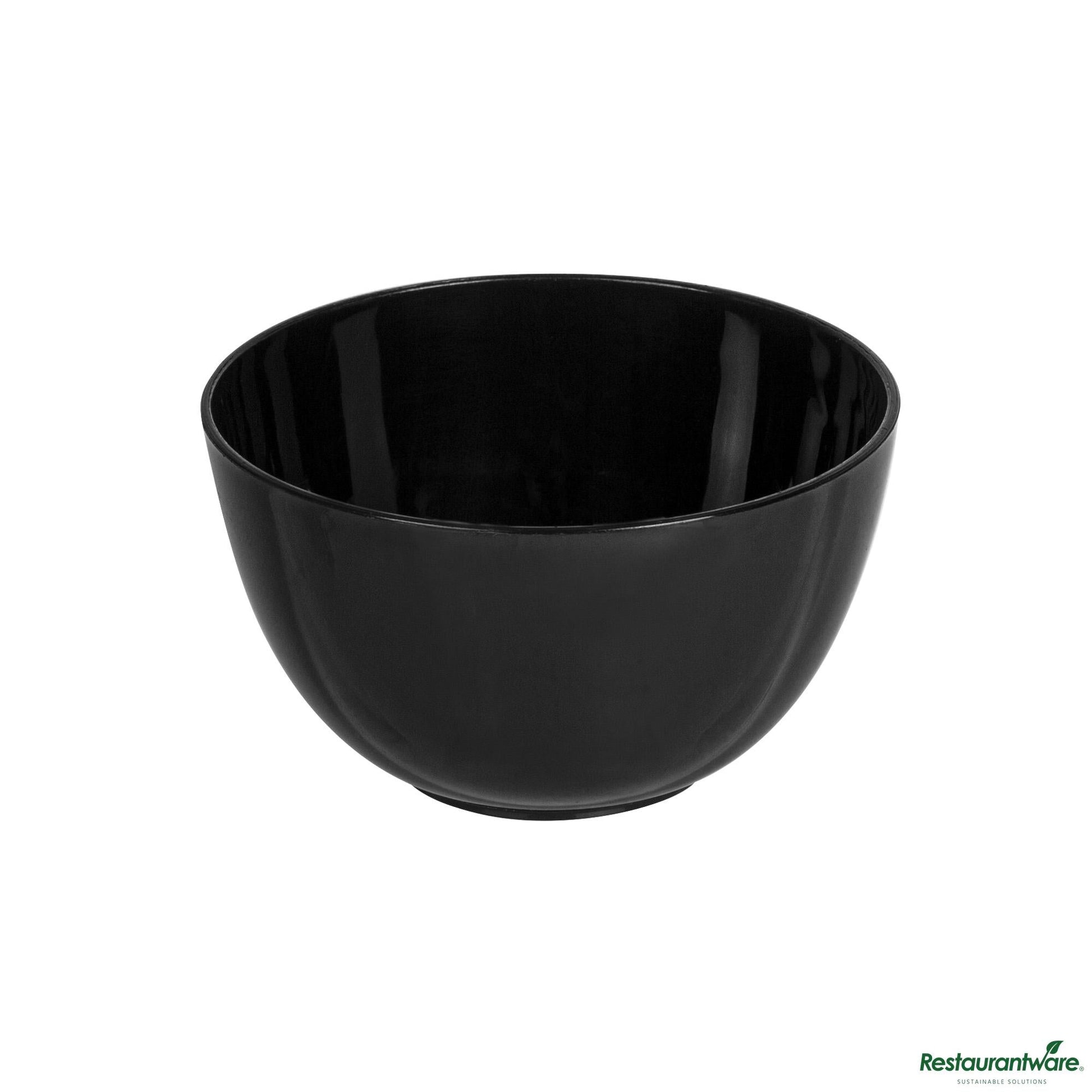 Wholesale Restaurantware 4 Oz Round Black Plastic Bodega Cup - 3" X 3" X 1 3/4"- Bulk