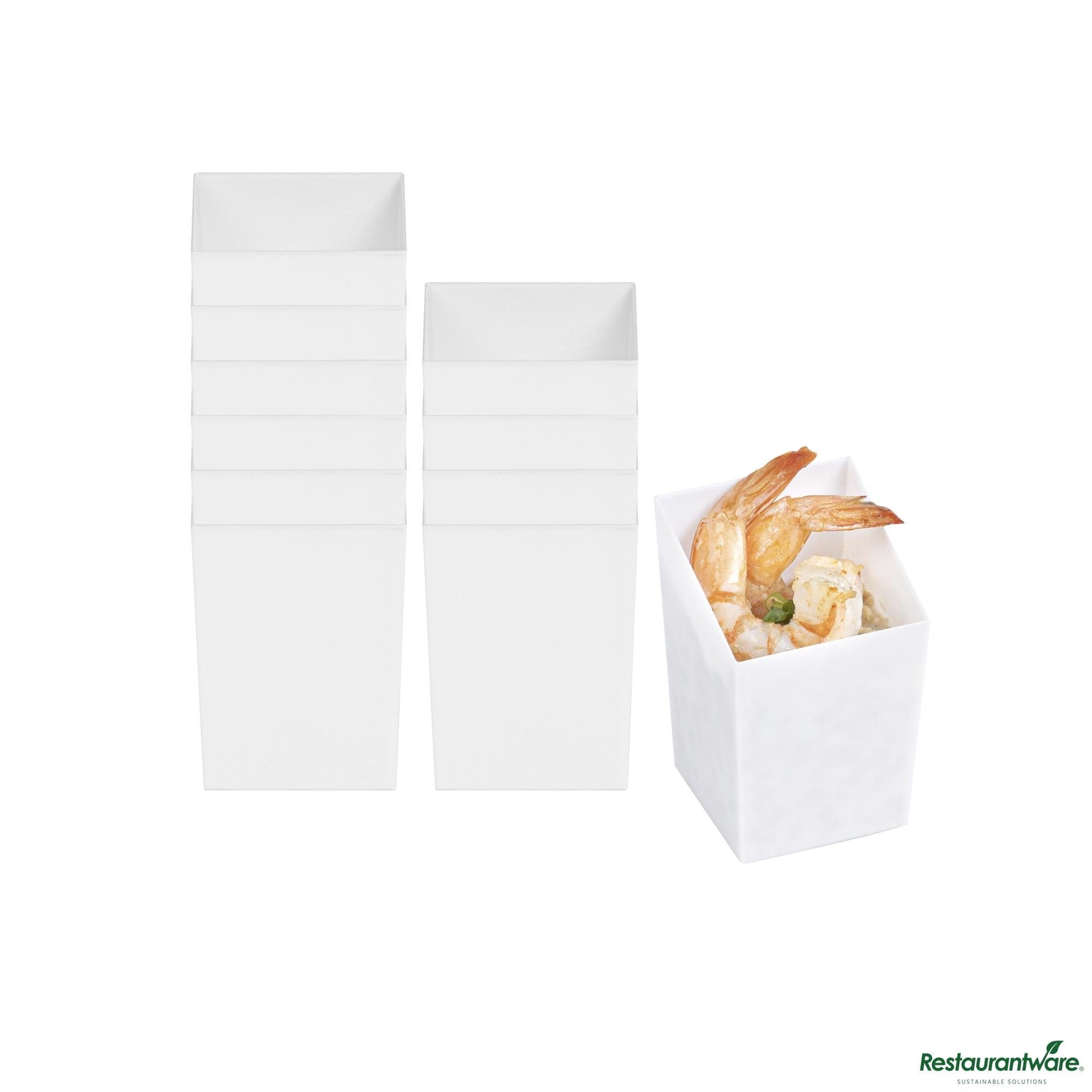 Wholesale Restaurantware Cup Plst 3 Z Dssrt Wht Sq- Bulk