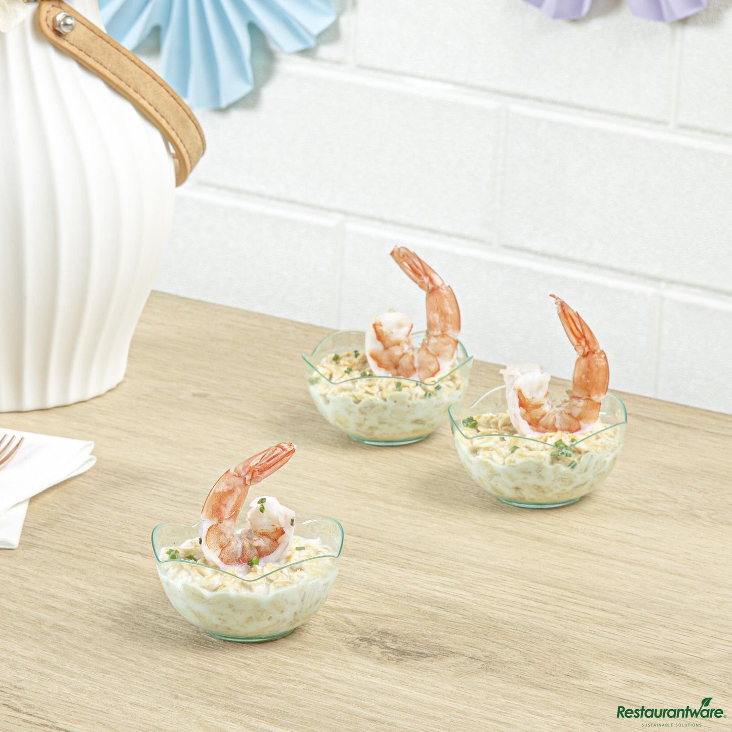 Wholesale Restaurantware Cup Plst 2 Z Dssrt Grn Fleur- Bulk