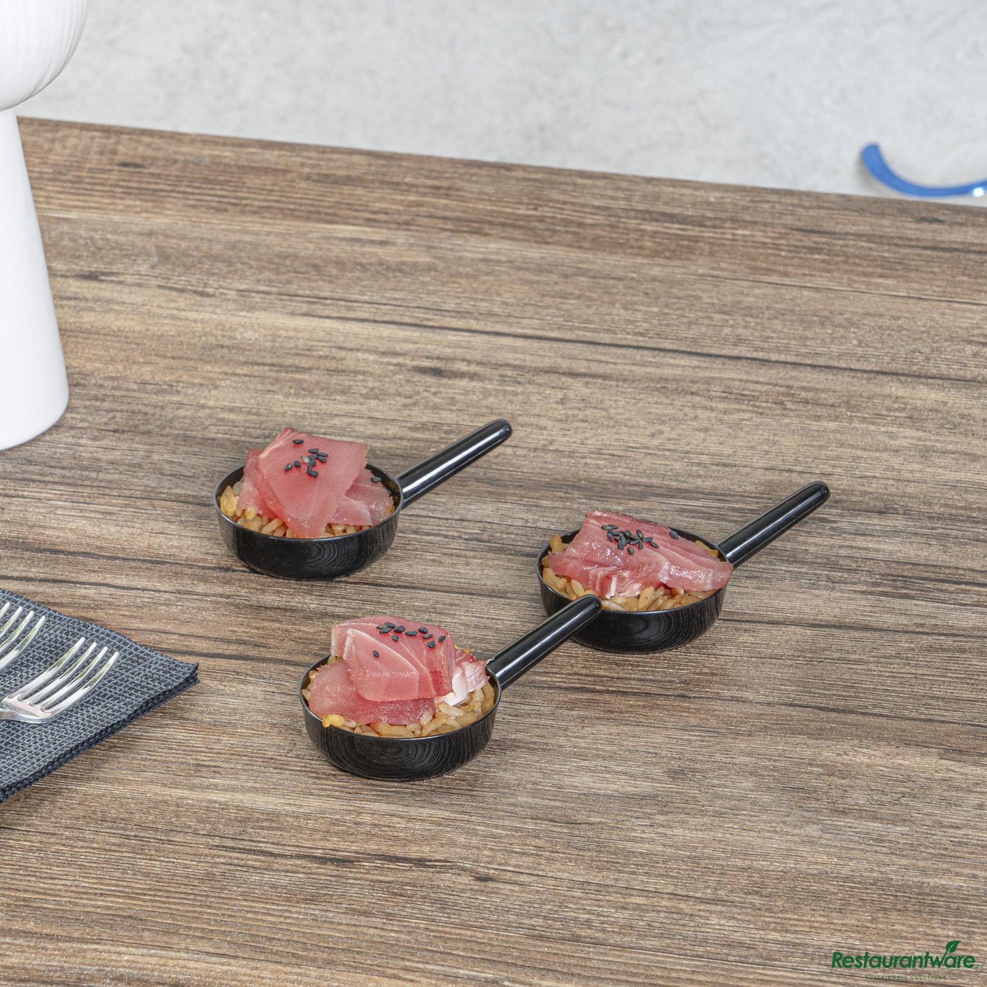 Wholesale Restaurantware Dish Plst Mini Sauce 1 Z Blk- Bulk