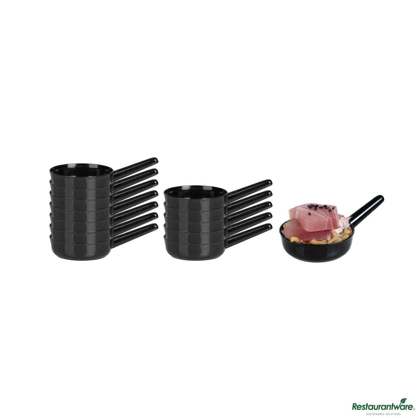 Wholesale Restaurantware Dish Plst Mini Sauce 1 Z Blk- Bulk