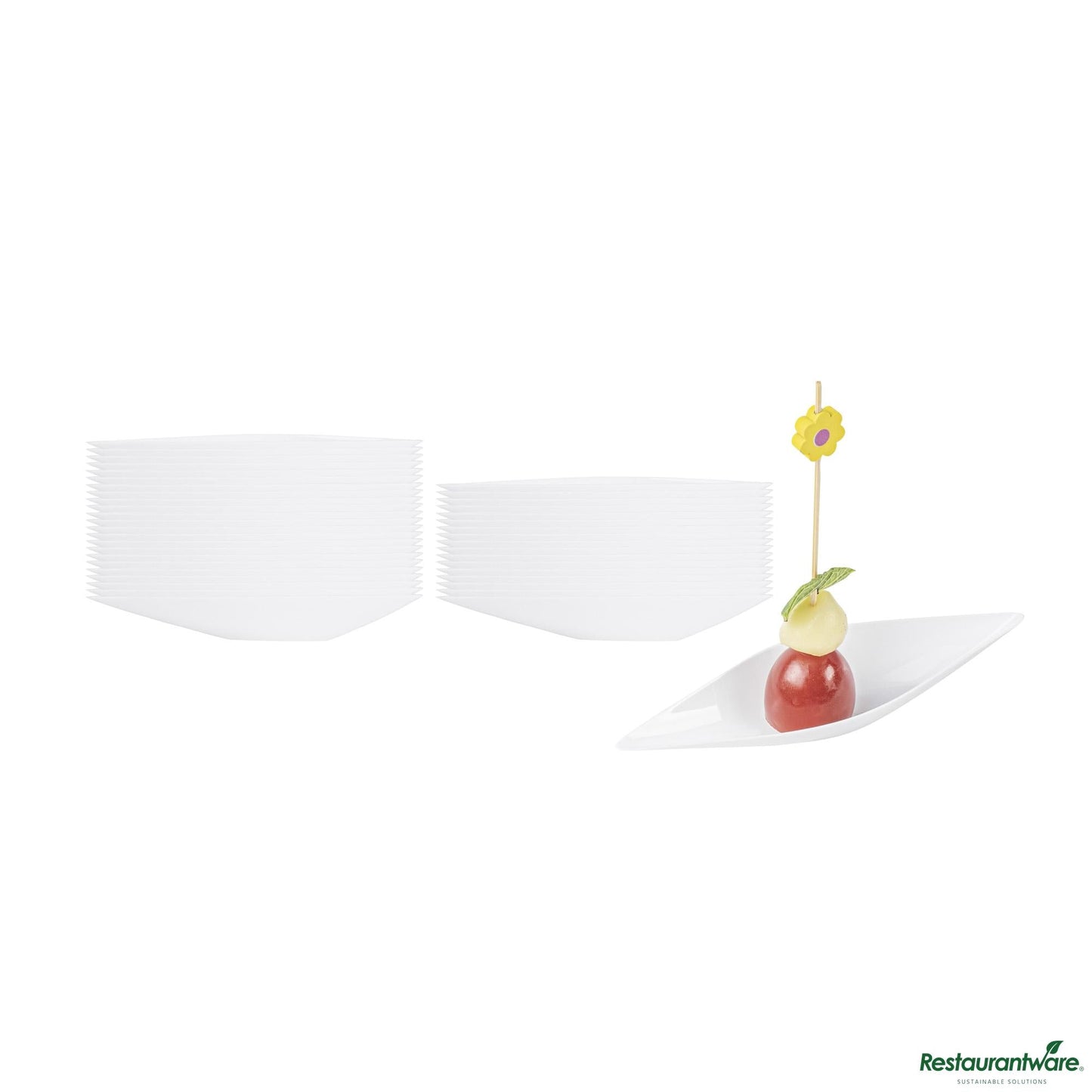Restaurantware Dish Plst 5x1.5 Wht Canoe