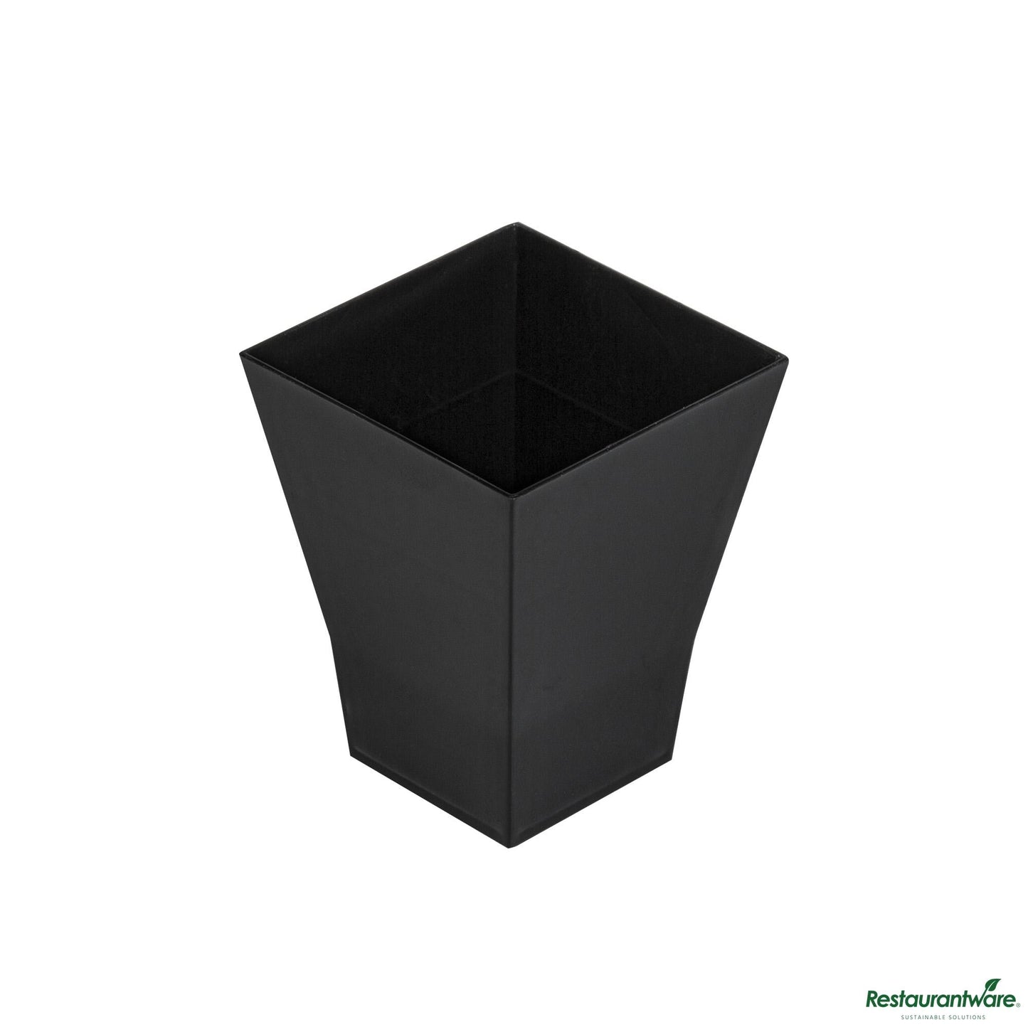 Wholesale Restaurantware 2 Oz Square Black Plastic Bonito Cup - 1 3/4" X 1 3/4" X 2 1/4"- Bulk