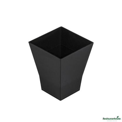 Wholesale Restaurantware 2 Oz Square Black Plastic Bonito Cup - 1 3/4" X 1 3/4" X 2 1/4"- Bulk