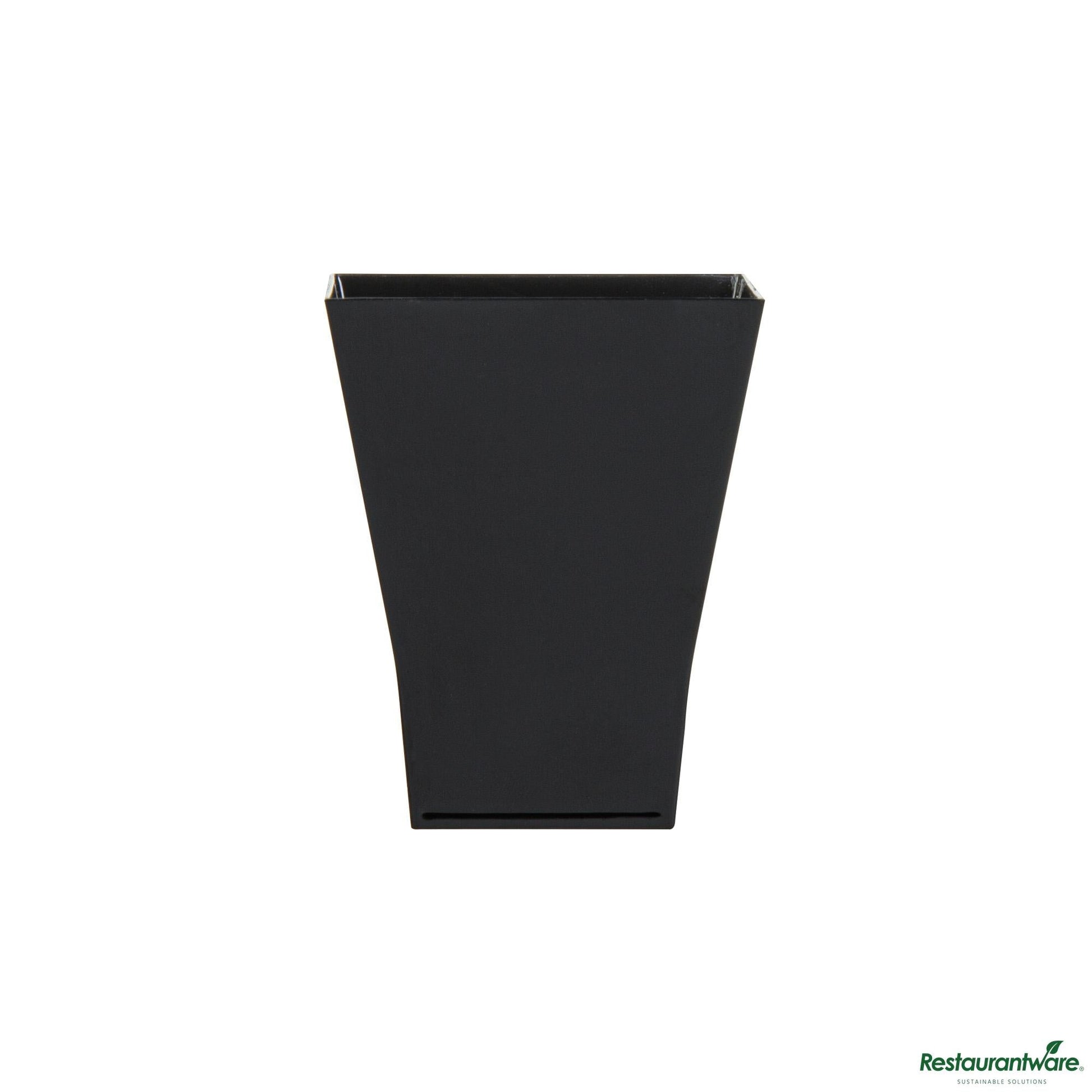Wholesale Restaurantware 2 Oz Square Black Plastic Bonito Cup - 1 3/4" X 1 3/4" X 2 1/4"- Bulk