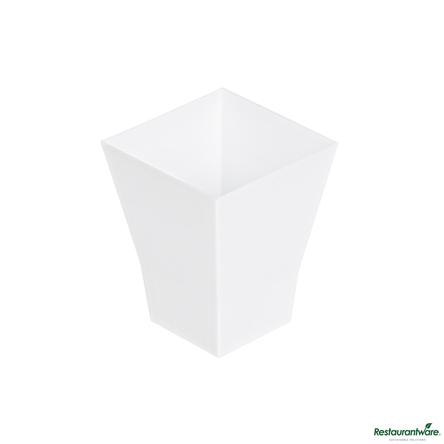 Wholesale Restaurantware 2 Oz Square White Plastic Bonito Cup - 1 3/4" X 1 3/4" X 2 1/4"- Bulk