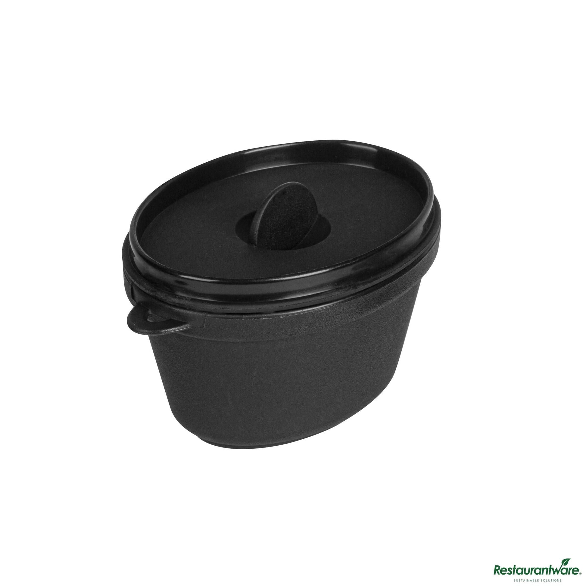 Wholesale Restaurantware Dish Plst 3 Z Blk Mini Ktl- Bulk