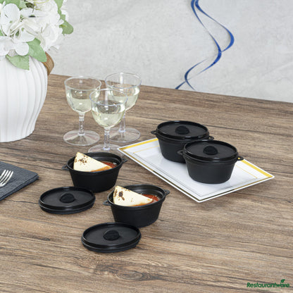 Wholesale Restaurantware Dish Plst 3 Z Blk Mini Ktl- Bulk