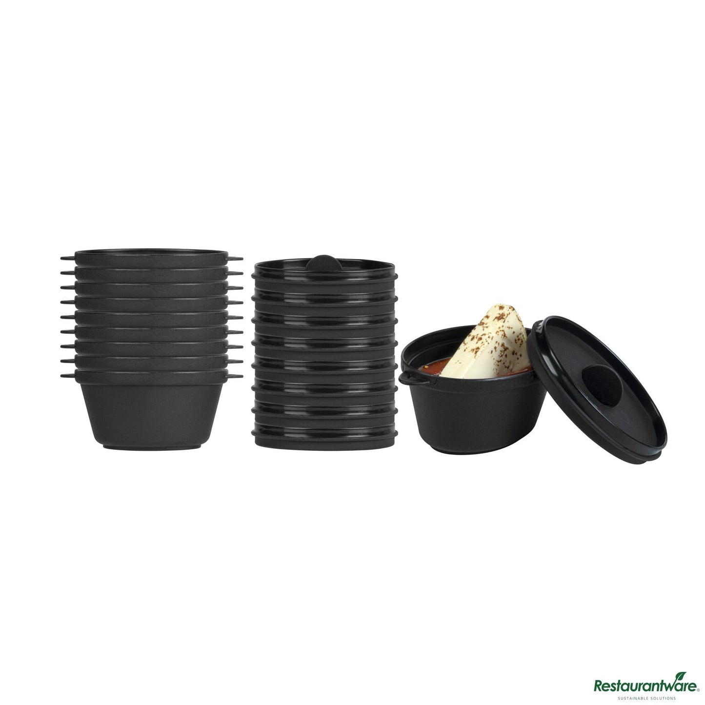 Wholesale Restaurantware Dish Plst 3 Z Blk Mini Ktl- Bulk