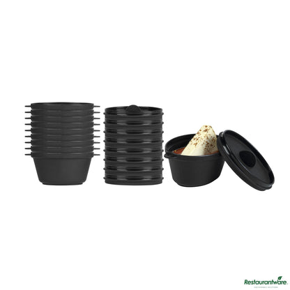 Wholesale Restaurantware Dish Plst 3 Z Blk Mini Ktl- Bulk