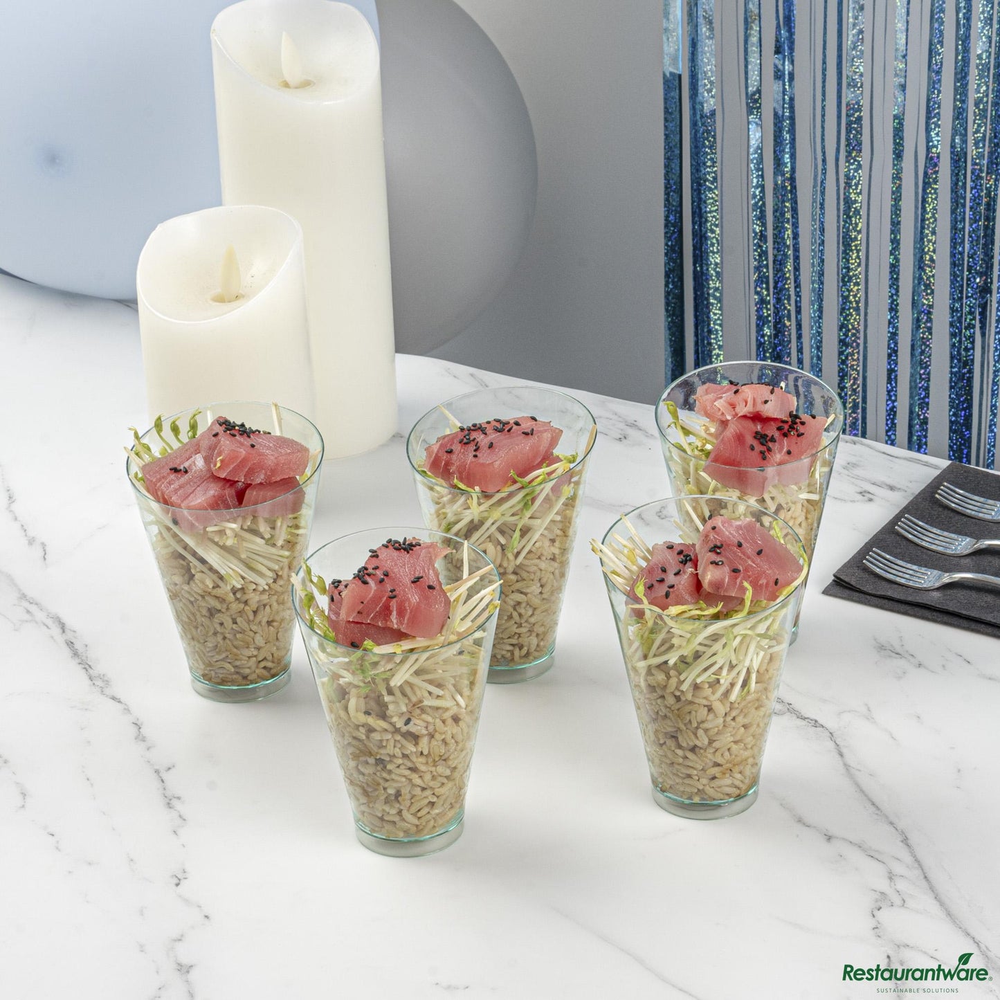 Wholesale Restaurantware Cup Plst 8 Z Dssrt Grn Incl- Bulk