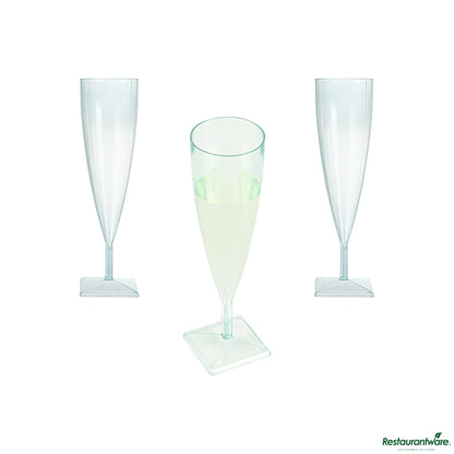 Wholesale Restaurantware 5 Oz Seagreen Plastic Champagne Flute - 2" X 2" X 7"- Bulk