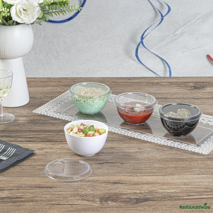 Wholesale Restaurantware Lid Cup 4 Z Solid Plst Clr- Bulk