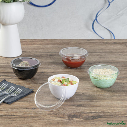 Wholesale Restaurantware Lid Cup 4 Z Solid Plst Clr- Bulk