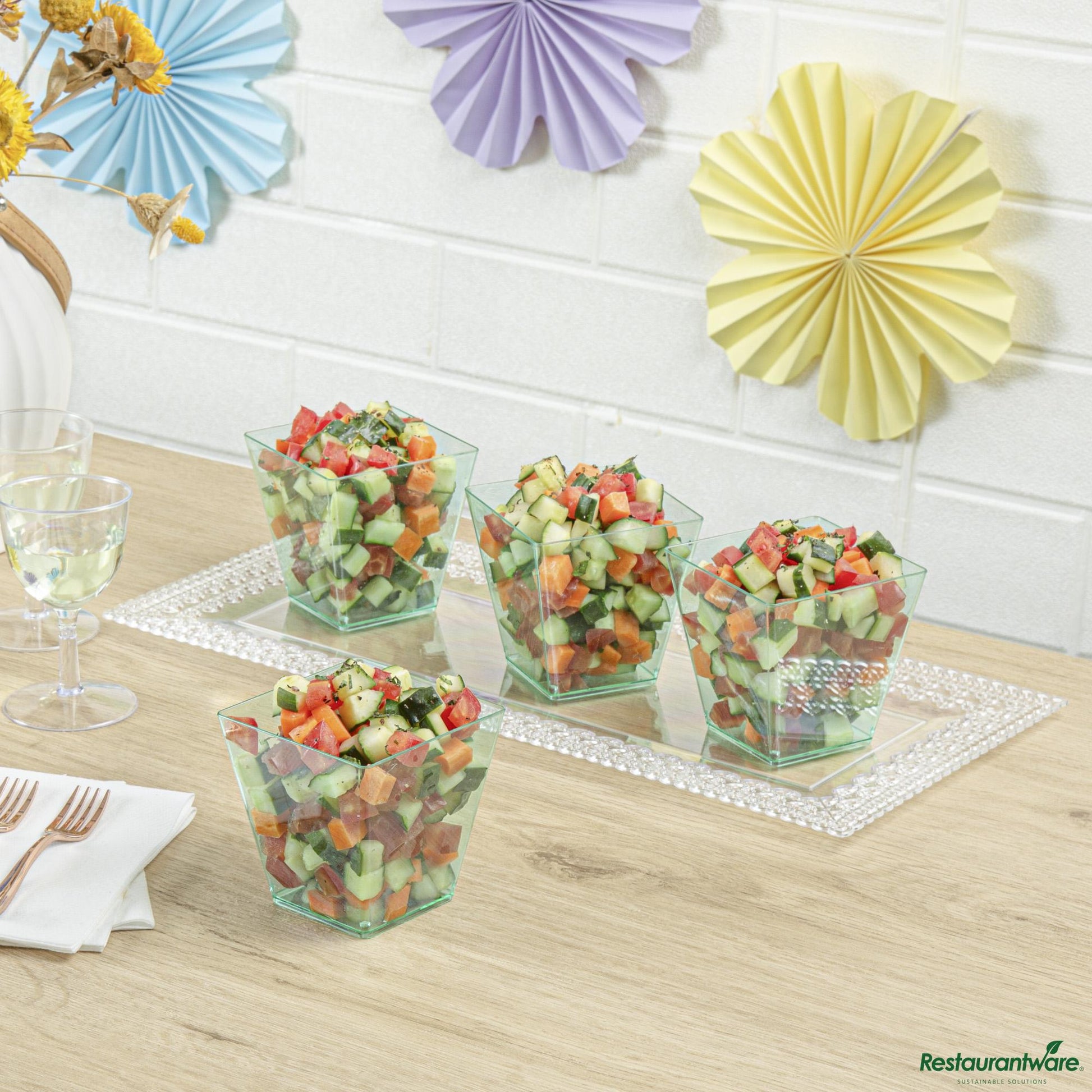 Wholesale Restaurantware Cup Plst 8 Z Aptzr Grn Kova- Bulk