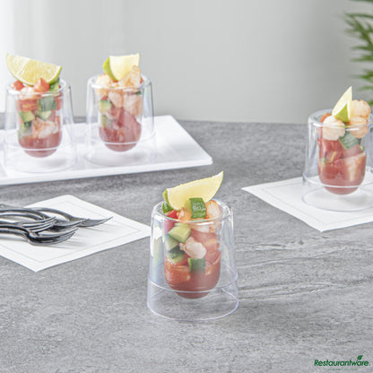 Wholesale Restaurantware Cup Plst 2 Z Shotr Clr Dbl- Bulk
