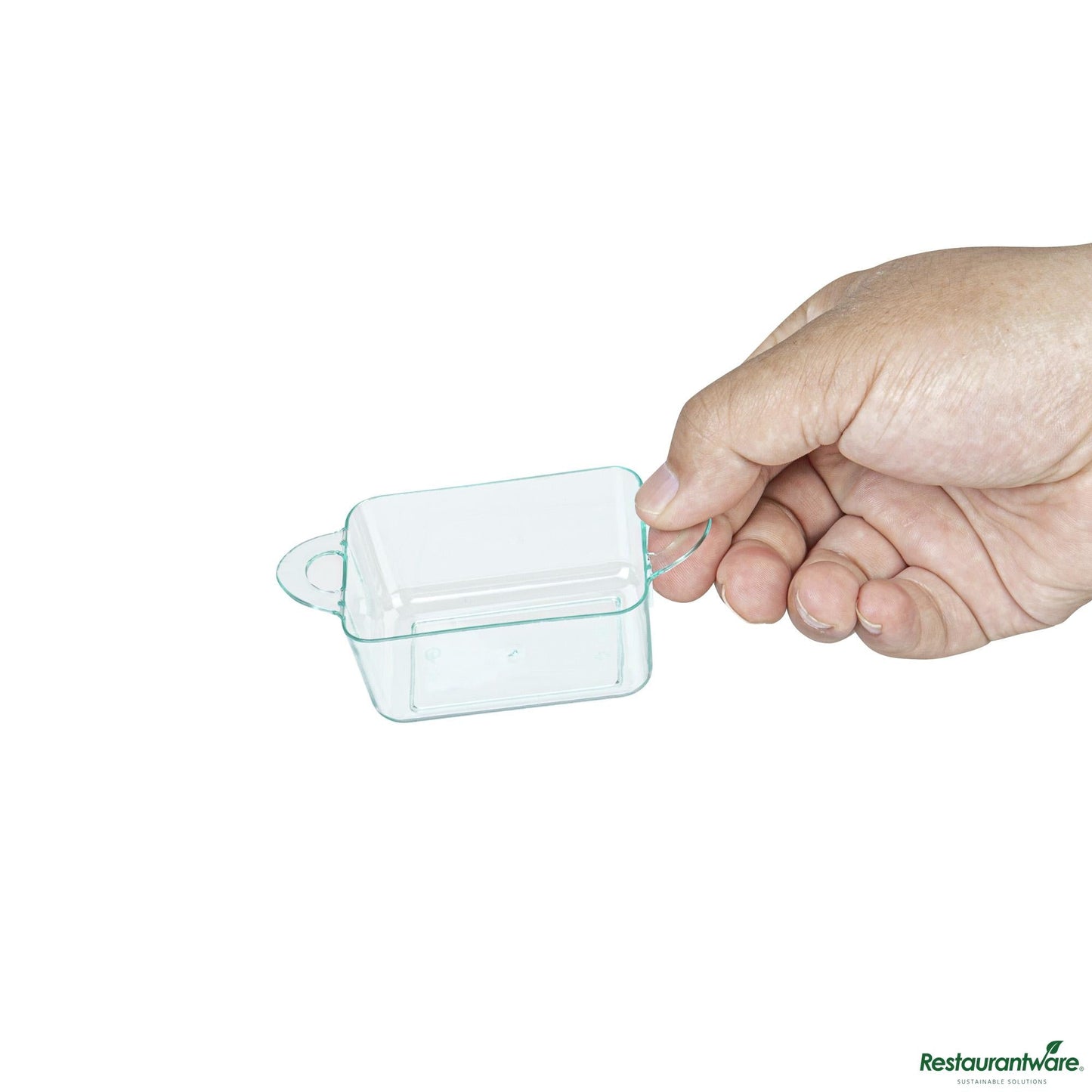 Wholesale Restaurantware 3 Oz Rectangle Seagreen Plastic Cocotte - 3 3/4" X 2" X 1 1/2"- Bulk