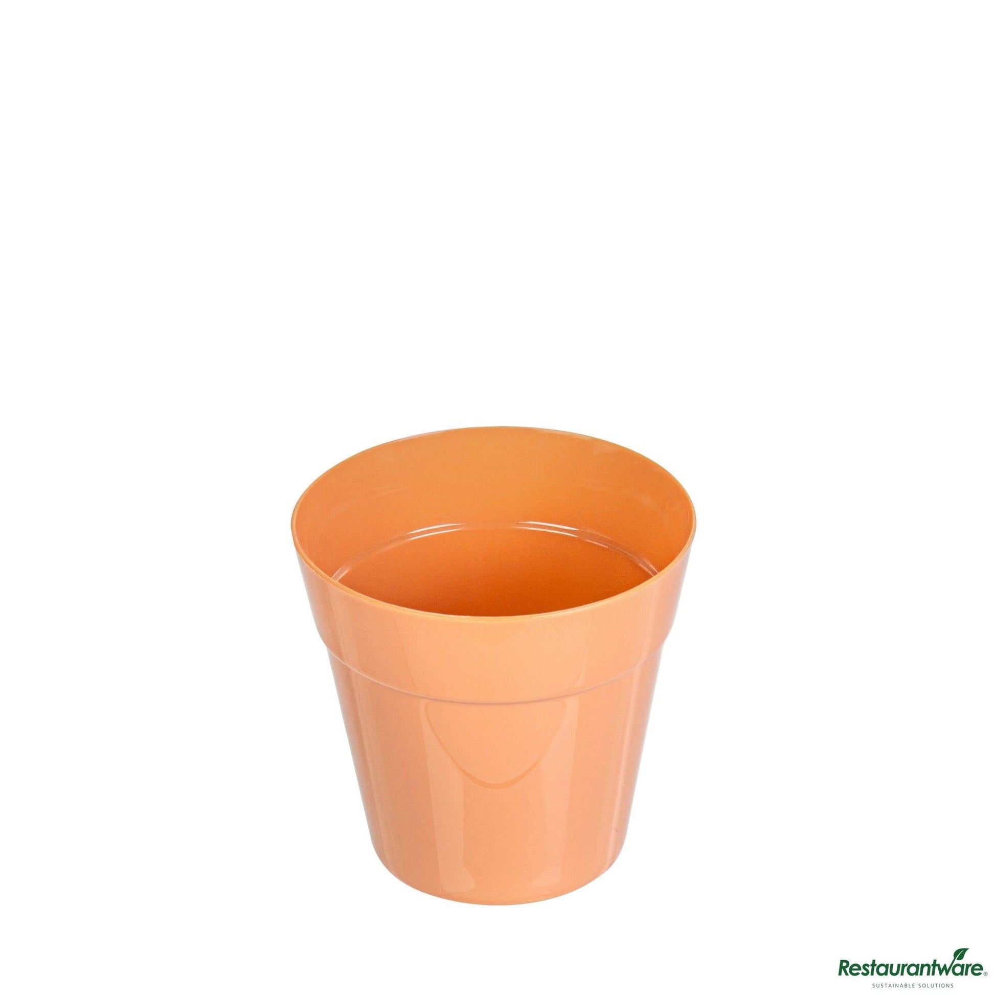 Wholesale Restaurantware 4 Oz Round Terracotta Plastic Mini Flower Pot - 2 1/2" X 2 1/2" X 2 1/2"- Bulk