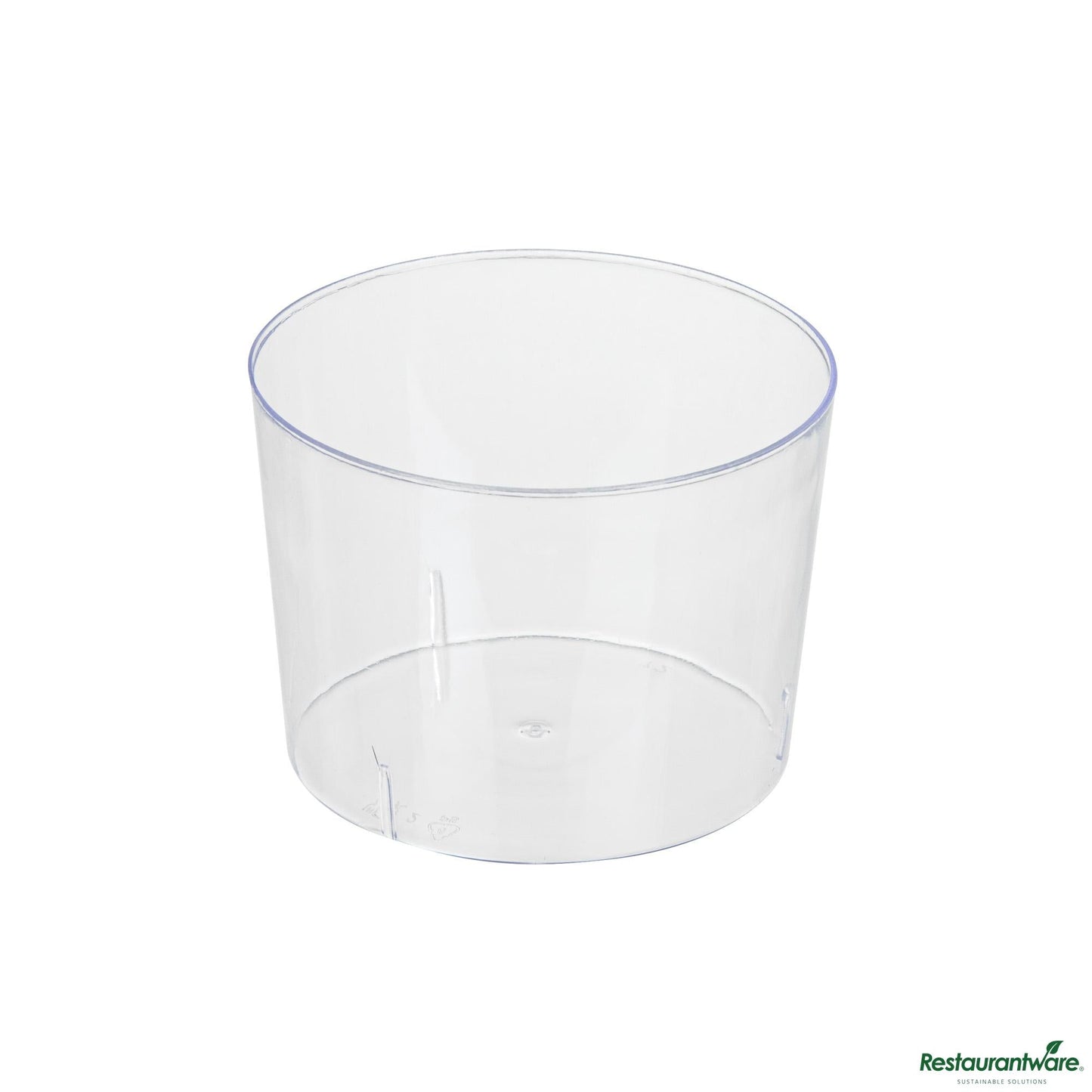 Wholesale Restaurantware 6 Oz Round Clear Plastic Cylindro Cup - 2 1/4" X 2 1/4" X 3"- Bulk