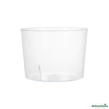 Wholesale Restaurantware 6 Oz Round Clear Plastic Cylindro Cup - 2 1/4" X 2 1/4" X 3"- Bulk