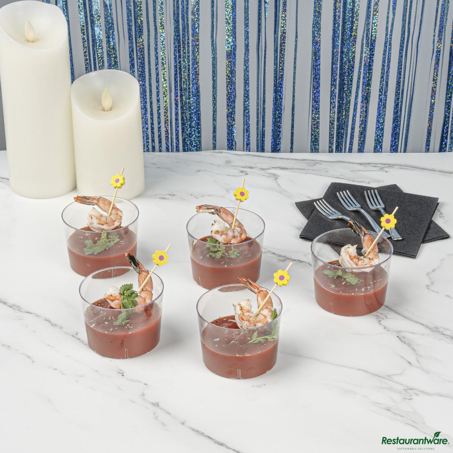 Wholesale Restaurantware 6 Oz Round Clear Plastic Cylindro Cup - 2 1/4" X 2 1/4" X 3"- Bulk