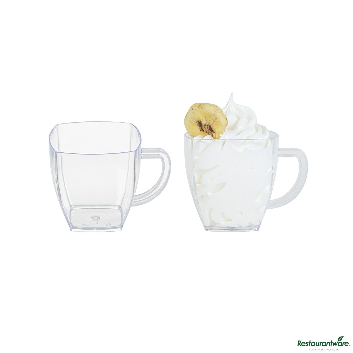 Wholesale Restaurantware 2 Oz Square Clear Plastic Mini Cafe Cup - 2" X 2" X 2"- Bulk