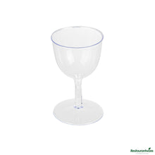 Wholesale Restaurantware 2 Oz Round Clear Plastic Mini Wine Goblet - 2" X 2" X 2 1/2"- Bulk