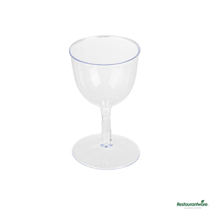 Wholesale Restaurantware 2 Oz Round Clear Plastic Mini Wine Goblet - 2" X 2" X 2 1/2"- Bulk