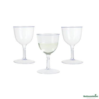 Wholesale Restaurantware 2 Oz Round Clear Plastic Mini Wine Goblet - 2" X 2" X 2 1/2"- Bulk