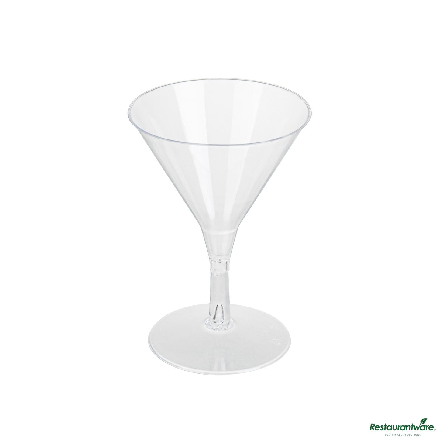 Wholesale Restaurantware 2 Oz Round Clear Plastic Mini Martini Glass - 2 1/2" X 2 1/2" X 3 3/4"- Bulk
