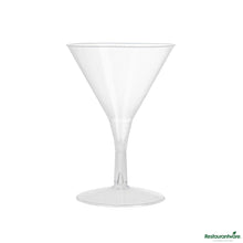 Wholesale Restaurantware 2 Oz Round Clear Plastic Mini Martini Glass - 2 1/2" X 2 1/2" X 3 3/4"- Bulk
