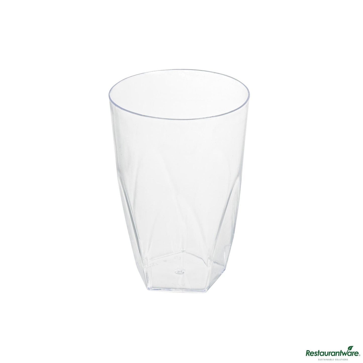 Wholesale Restaurantware 5 Oz Round Clear Plastic Edge Glass - 2.3" X 2.3" X 3.3"- Bulk
